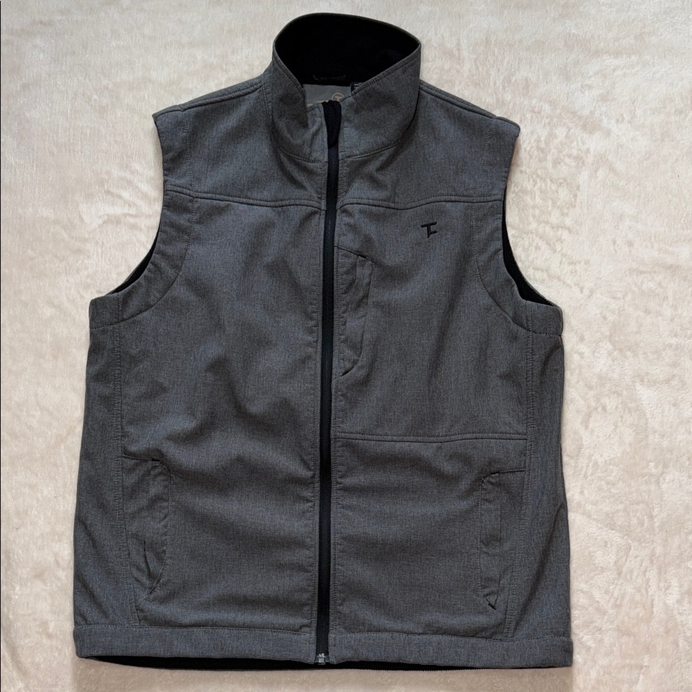 Panhandle Tuf Cooper Performance Vest Mens Medium Gray Softshell Western
